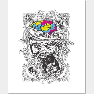 L.I.G. Colorful Zombie Brains Collection Posters and Art